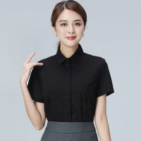 Fashion female loose white shirts with short sleeves to work the new 2023 han edition leisure assembling a socialite chiffon blouse
