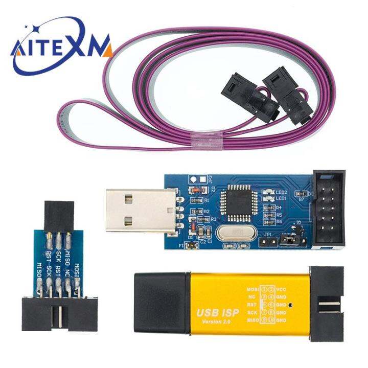 USBASP USBISP AVR Programmer USB ATMEGA8 ATMEGA128 ATtinyCANPWM 10Pin ...