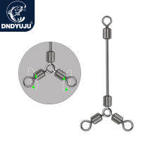 DNDYUJU 10 pcs ยาว 3 วิธีหมุนขั้วต่อตกปลา Ball แบริ่งหมุนหมุน Fishhook Lure Line อุปกรณ์ตกปลา-SLPPP STORE