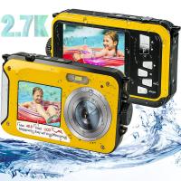 10FT 16X Digital Zoom กล้องแอคชั่นกันน้ำ Full HD กล้องใต้น้ำสำหรับดำน้ำดูปะการัง2.7K 48MP Video Recorder