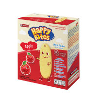 Happy Bites ขนมข้าวอบกรอบ รสแอปเปิ้ล ขนาด 50 กรัม (Happy01) Rice Rusks first snack Apple