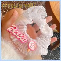 CONGYIYIMO07 แฟชั่นสำหรับผู้หญิง ตุ๊กตาบาร์บี้ scrunchie สีทึบทึบ อีลาสติก ยางรัดผม ของใหม่ หางม้าหางม้า เชือกมัดผม สำหรับผู้หญิง