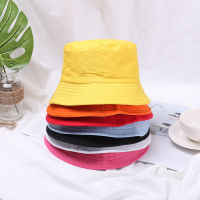 [hot]1PC Adult/Children Summer Casual Bucket Hat Fashion Candy Color Fisherman Cap Cotton UV Protection Sun Cap Outdoor Foldable Hat