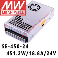 SE-450-24หมายถึงดี451.2W 18.8A 24V DC แหล่งจ่ายไฟเอาท์พุทเดี่ยว Meanwell ร้านค้าออนไลน์