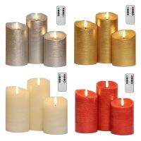 Set Of 3 RC LED Votive Tealight Candles W/  3 Sizes Smokeless Safely Electronic Candle  Candle For Camping Propose Marriage SPA