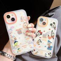 การ์ตูนน่ารักมิกกี้ Minnie กูฟฟี่พลูโต Duffy Stellalou เคสโทรศัพท์มือถือยืนในตัวสำหรับ iPhone 14 Pro Max กรอบข้างหลังโทรศัพท์แบบนิ่มกันกระแทกสำหรับ iPhone 13 Pro Max เคสสำหรับ Apple 12 11 Micke.minnie เคสห่อหุ้ม