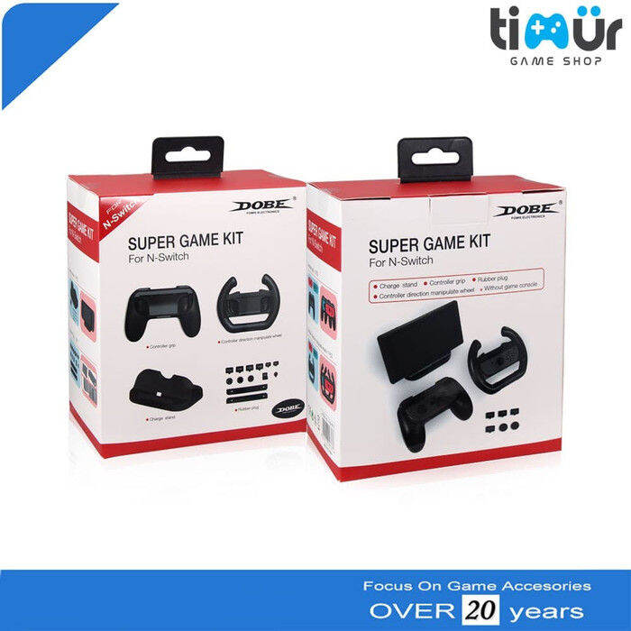 Gratis Ongkir Super Game Kit Controller Grip Charge Stand Wheel