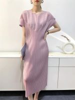 2023 Hot Foreign trade Miyake skirt womens  summer new high-end pleated niche temperament age-reducing slimming dress