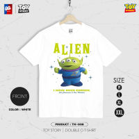 [ส่งฟรี] เสื้อยืด Toy Story ทอย สตอรี่ รุ่น TM-008 ลิขสิทธิ์แท้ วอลต์ ดิสนีย์ สีขาว เสื้อ Toy Story แท้ [M,L,XL,2XL]