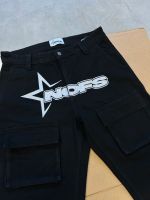 【YD】 NOFS Print Embroidery Jeans Y2k Street Hip Hop Men Baggy Denim Pants Wide Leg Clothing