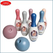 Đồ chơi ném bóng bowling hoạt hình dễ thương cho bé gồm 6 chai và 2 bóng