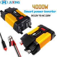 JUXING Peak Power 4000W อินเวอร์เตอร์พลังงานแสงอาทิตย์ หม้อแปลงแรงดันไฟฟ้า DC 12V To AC 220V Modified Sine Wave Converter รถอินเวอร์เตอร์ไฟฉุกเฉินกลางแจ้ง