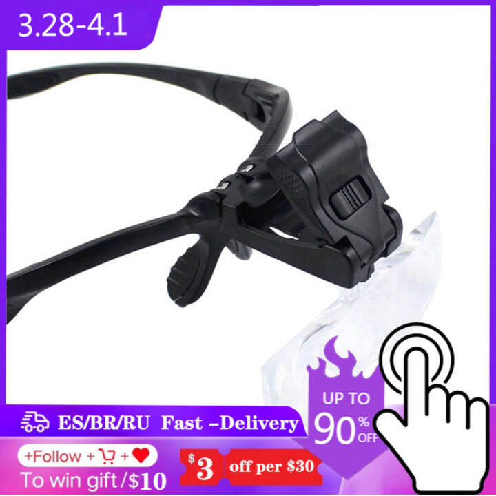 Tattoo Microblading LED head lights for reading 5 Lens 1.0X3.5X