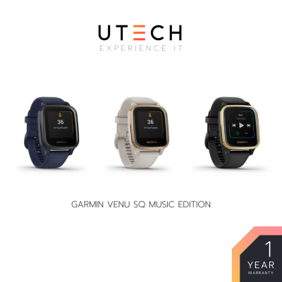 นาฬิกา Garmin Venu SQ Music / Venu SQ นาฬิกามี GPS วัด Pulse Ox , HR ,ความเครียด รองรับภาษาไทย by UTECH