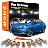 10ชิ้น Canbus สำหรับ Nissan 2012-2015 2016 2017 2018 2019 2020 2021 2022หลอดไฟเบรก2023ชุดไฟโดมแผนที่ภายในอาคารแบบ LED