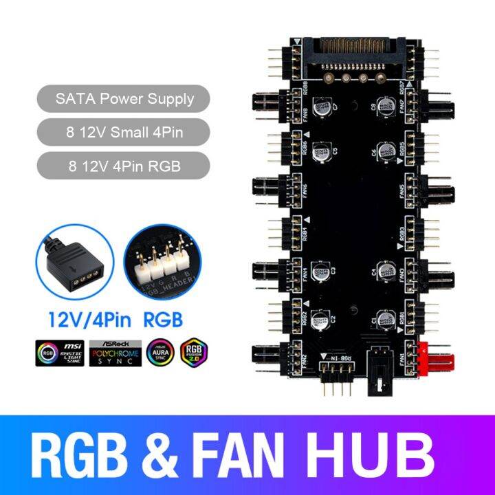 5v-3-pin-argb-rgbw-cable-asus-aura-sync-rgb-8-hub-splitter-sata-power-extension-cable-adapter-led-strip-light-pc-rgb-fan-cooler