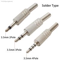 ✧✌ 5Pcs Metal Repair 3.5mm Male Headphone Plug Mono Stereo Audio Solder Cable Connector 3.5 2Pole 3Pole 4Pole Earphone Jack Adapter