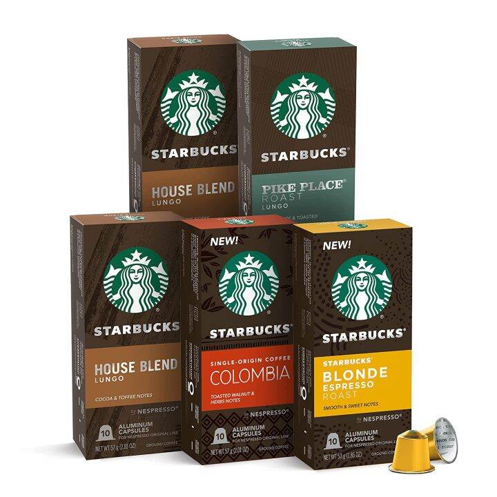 Starbucks Nespresso sold per pods Mild single serve capsules coffee ...