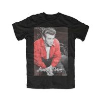 James Dean เสื้อสูบแขนลำลองขาสั้นพิมพ์ลาย,เสื้อยืดผู้ชายผ้าคอตตอนขนาดพลัสไซส์ XS-6XL ของขวัญวันเกิด