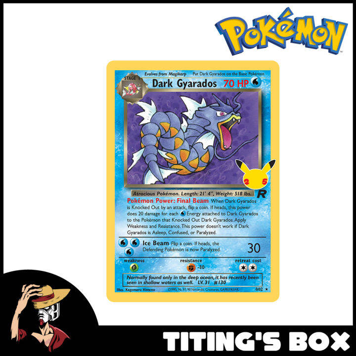 [EN] Pokemon TCG Dark Gyarados 8/82 Celebrations Lazada PH