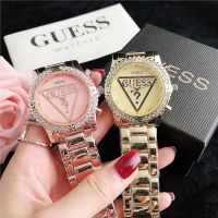 Guess Diamond Stainless steel strap Women Watch Lady Caual Quartz Watch Wanita Jam Tangan