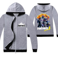 Fortnites แจ็คเก็ตเด็กผู้ชายเด็กผู้หญิงมีซิป,เสื้อโค้ทมีฮู้ดพิมพ์ลายเด็กมีซิปเสื้อสเวตเตอร์คาร์ดิแกนลำลองฤดูใบไม้ผลิ C1322