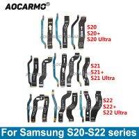 Aocarmo เหมาะสำหรับ Samsung Galaxy S20 S21 S23บวก S20 + S21U S22พิเศษสัญญาณเมนบอร์ดแอลซีดีเฟล็กซ์การเชื่อมต่อเมนบอร์ด