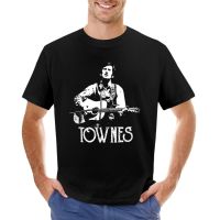 Townes Van Zandt - White Stencil T-Shirt Tees Sweat Shirt Mens Tall T Shirts