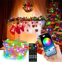 DC5V USB LED Decorative Light String For Bedroom WS2812B RGB LED Strip Lights Bluetooth Full Color Addressable Individually