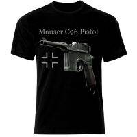 Mauser C 96เสื้อยืดปืนพกปืนสั้นเสื้อยืดตลกฤดูร้อนท็อปส์ซูคอรอบใหม่