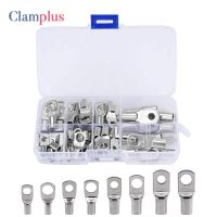 60Pcs Assorted Heavy Duty Wire Lugs For HX-50B Battery Cable Tinned Copper Eyelets Tubular SC Ring Terminals Connectors