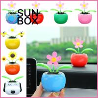 SUN BOX แฟชั่นสำหรับผู้หญิง ของขวัญสำหรับเด็ก ระเบียงบ้านและสวน บ้านในบ้าน เครื่องประดับภายในรถ ดอกไม้เต้นรำพลังงานแสงอาทิตย์ ของเล่นแกว่งไปมา ตกแต่งแดชบอร์ดรถยนต์