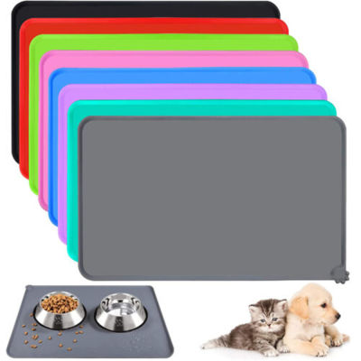 Bowl Dog Waterproof Food Silicone Drinking Feeding Placemat Mat