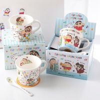 ◑◘ Mug Crayon Shin-Chan Mug Ceramic Cute Household Water Cup Mi杯子蜡笔小新马克杯陶瓷男女学生可爱家用水杯牛奶咖啡杯070817