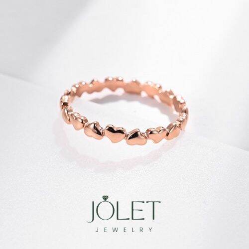 jolet-แหวนสแตนเลส-มินิฮาร์ท-mini-heart-โดนสารเคมีได้-สีเงิน-สีพิ้งโกล-สีทอง-ไม่ลอก-ไม่ดำ-ของขวัญ