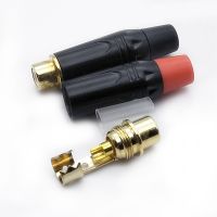 For New Copper Gold plated RCA Female Plug AV Female Audio and Video Signal Cable Adapter Lotus Assembly Welding Head