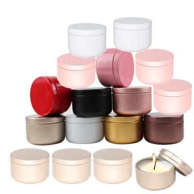 【YF】﹍✱♚  12Pcs 50ml Aluminum Candle Tin Round Containers Storage Cans