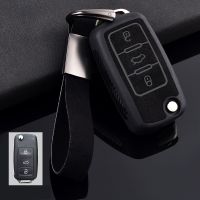 dvvbgfrdt Leather TPU Car Remote Key Case Cover Holder for Volkswagen VW POLO Tiguan Passat B5 B6 B7 Golf EOS Scirocco Jetta MK6