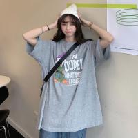 ✽ เสื้อยืดแขนสั้นนักเรียนหญิงเวอร์ชั่นเกาหลีหลวมน้ำสไตล์ฮาราจูกุฤดูร้อน 2023 ใหม่ระบบเกลือ BF สไตล์การ์ตูนด้านบน