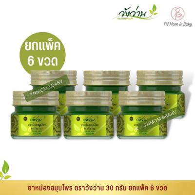 [ขายส่งยกแพ็ค 6 ขวด] หม่องสมุนไพร ตราวังว่าน ขนาด 30 กรัม Wangwan Brand Herbal Balm