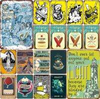 【HOT】☇✐✤ Metal Tin Sign of Mermaids Sea Lighthouse Surfing for Beach Decoration Bar