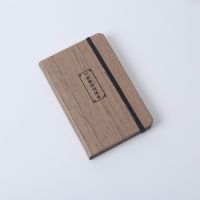 Poetry Solitaire A6 Wood Grain Notebook Hard Surface Notepad Hand Account Diary Portable Notebook Bandage Book