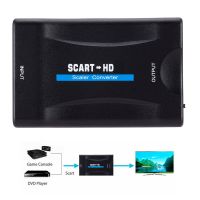 HDMI-compatible to Scart converter HD 1080p SCART Video Audio Upscale with USB Cable for PS4 DVD