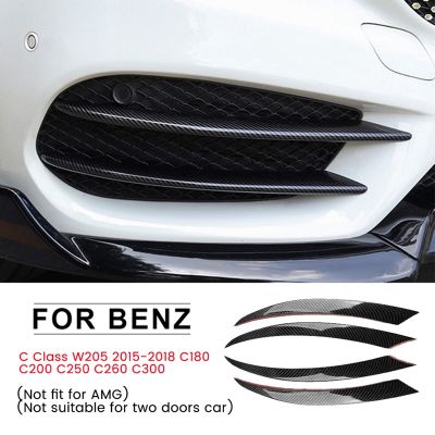 Front Fog Lights Trim Strips Bumper Lip Splitter Spoiler Replacement Accessories for Mercedes Benz C Class W205 C180 C200 C250 C260 C300