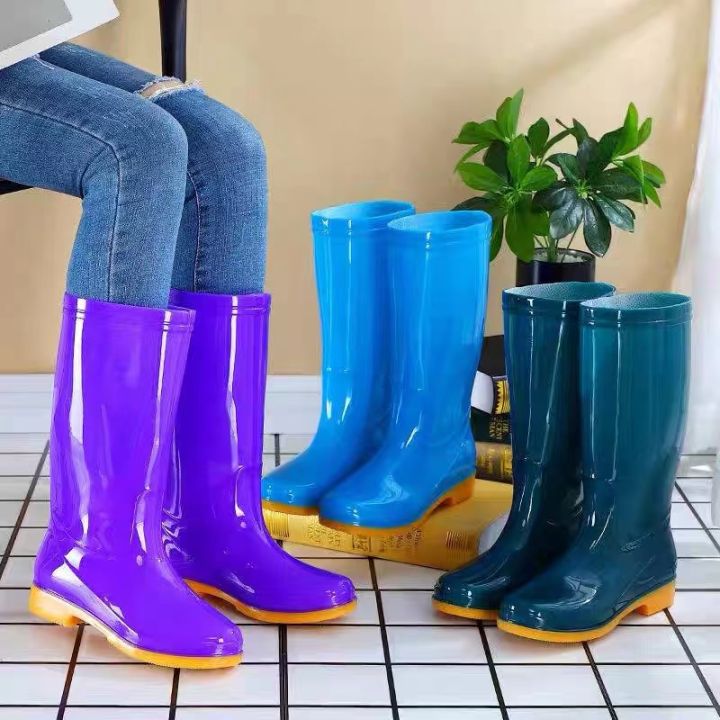 CHB High Cut Rain Boots (Bota) For Ladies Rain shoes women's high rain ...