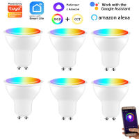 GU10 Tuya Wifi Smart LED Bulb 4W RGB CW Light Spotlight Lamp Tuya Smart Life APP Control Smart Home for Alexa Home Alice