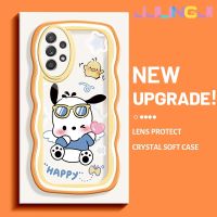 Jjlingji เคสสำหรับ Samsung Galaxy A52s 5G A52 4G A52 5G เคส5G ลาย Pochacco น่ารักแสนซนกรอบเคสมือถือกันกระแทกแบบนิ่มฝาครอบป้องกันหัวกล้องรวมทั้งหมด