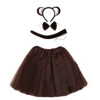 ﹊✼▽ Halloween cosplay boy girl monkey costume Headband Tutu Skirt Tie Set Kids Children Birthday Party gift items