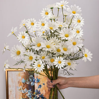 Home Decoration 5-head Simulation Daisy Artificial Flowers Dutch Persian Chrysanthemum Chamomile Wedding