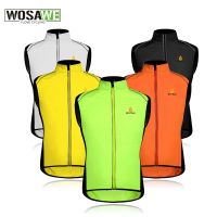 WOSAWE Windproof Cycling Sleeveless Vest Bicycle Jerseys Wind Coat Waterproof Bike Reflective Vest Men Women Sports Outwear